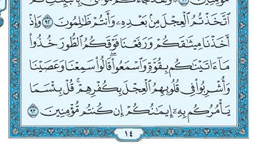 سورة البقرة مكررة عشر مرات - ماهر المعيقلي - مكتوبة - حفظ القرآن الكريم - الصفحة 14