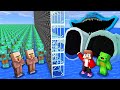 Villagers vs JJ and Mikey WATER ARMY Battle in Minecraft (Maizen)