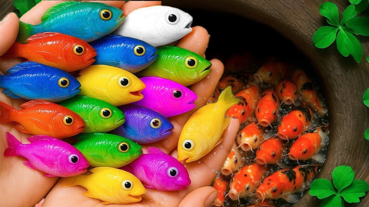 Catch Beautiful Ornamental Fish in Flood Fields After Storm, Crayfish, Frog, Baby Turtles, Goldfish🦋