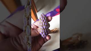 Eye catch purple colour 3dsaree pin and center clib made by me🥰