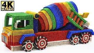 Bricolaje: Cómo hacer un camión hormigonera con bolas magnéticas que satisfaga (ASMR)