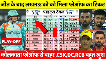 IPL Points Table 2022 Today | LSG VS KKR After Match points Table | Points Table Ipl 2022 Today