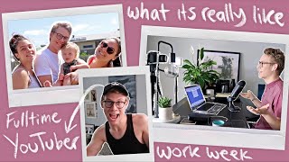 a realistic work week in my life as a YouTuber *behind the scenes*