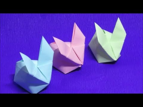 origami inflatable bunny | konijn/haas vouwen (korte versie) - youtube