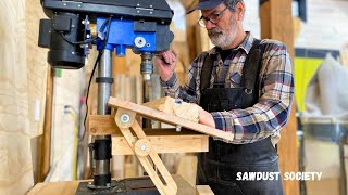 A Drill Press Table Designed for Woodworkers #woodworking #tools