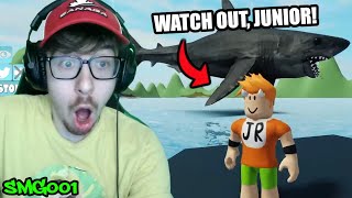 WATCH OUT, JUNIOR! | SML Gaming - SHARK BITE ROBLOX! Reaction!