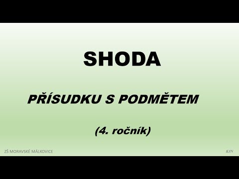 Shoda přísudku s podmětem
