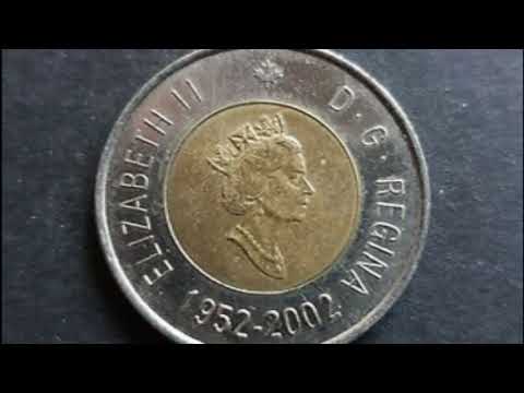 Canada 2 Dollars Coin 2002 VALUE? D G REGINA 1952-2002