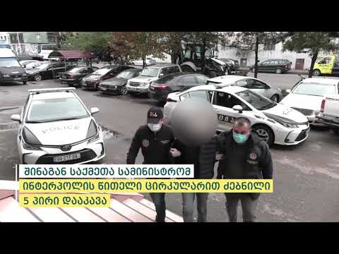 შინაგან საქმეთა სამინისტრომ ინტერპოლის წითელი ცირკულარით ძებნილი 5 პირი დააკავა