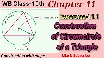 WB Class-10th Maths|Ex-11.1|Construction of circumcircle of a triangle