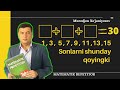 1 , 3 , 5 , 7 , 9 , 11 , 13 , 15 sonlarni shunday joyloashtiringki . Qiziqarli Matematika.(53-video)