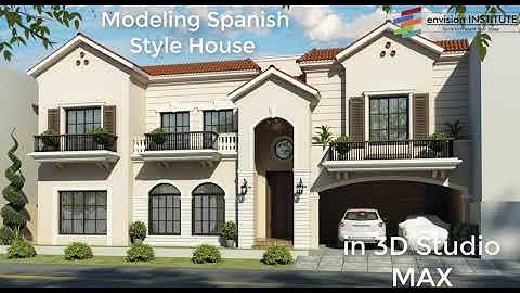 3D MAX TUTORIAL | Modelling Spanish house| part-1 | envision Institute_eicad