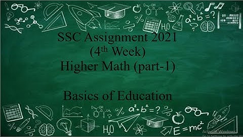 Higher Math Assignment 2021 4th week (part-1)