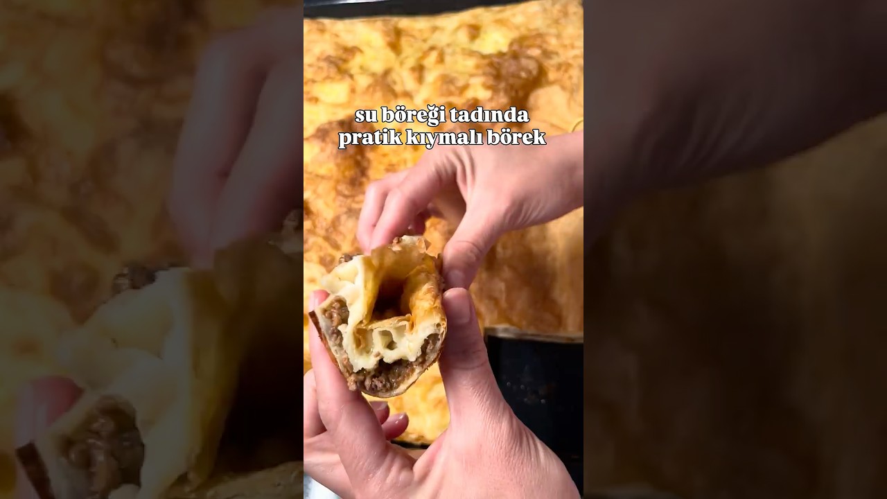 Su böreği tadında pratik kıymalı börek🌸 tarif yorumda #börektarifleri #kıymalıbörek #kolaytarifler