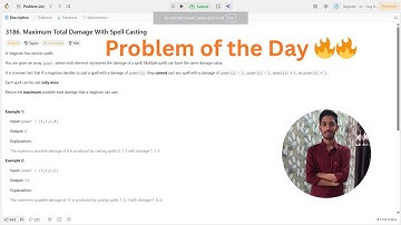 3186. Maximum Total Damage With Spell Casting | Problem of the Day 🔥