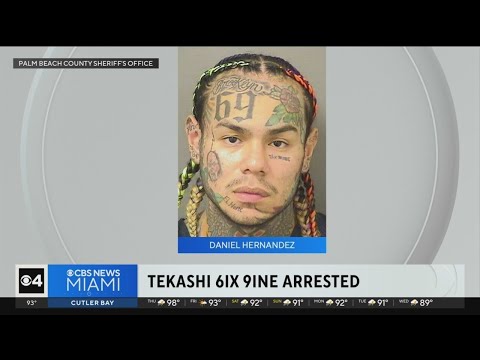 Rapper Tekashi 6ix9ine arrested in Palm Beach County