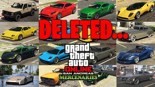 WHAT!? Rockstar Just REMOVED 186 Vehicles From GTA Online, Maybe Forever...
