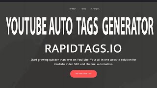 RapidTags.io: The Must-Have SEO Tool for YouTube Creators screenshot 3