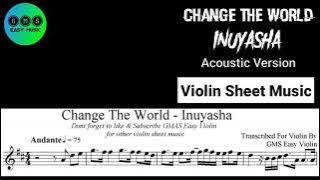 [Karaoke] Inuyasha - Change The World (Sheet Music)