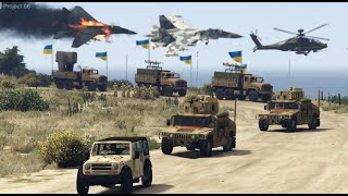 Russian Air Attack to Destroy NATO Military Weapons Convoy | Russia vs Ukraine War - GTA 5