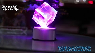 in ảnh lên pha lê lập phương tự động