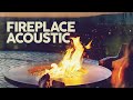 Fireplace acoustic  relaxing music 4 hours