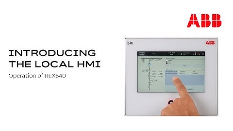 Operation of REX640 – introducing the local HMI