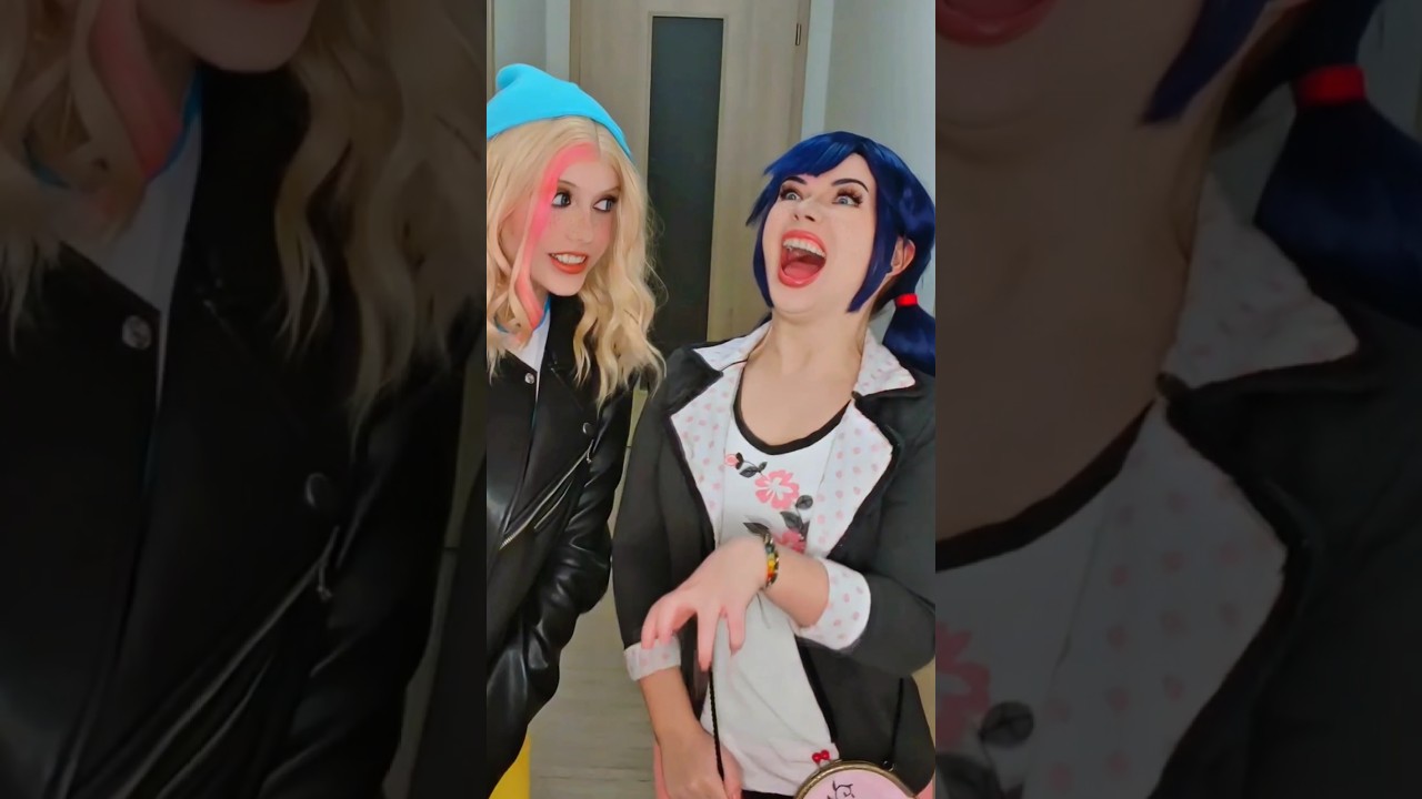 Flirting Advice ver. 1 Zoé & Marinette @nikkihatsunecosplay #miraculous #cosplay #shorts
