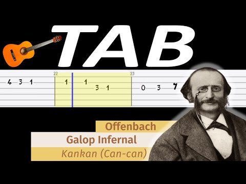 🎸 Galop/Kankan (J. Offenbach) - melodia TAB (gitara) 🎵 TABY I NUTY W OPISIE 🎼