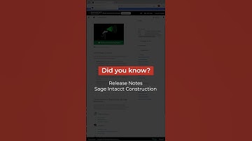 Finding The Latest Release Notes For Sage Intacct Construction