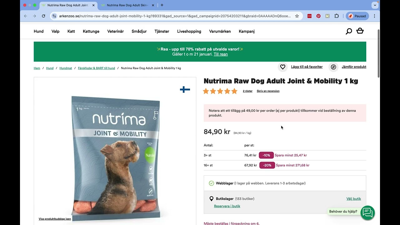 Snabb analys av Nutrima