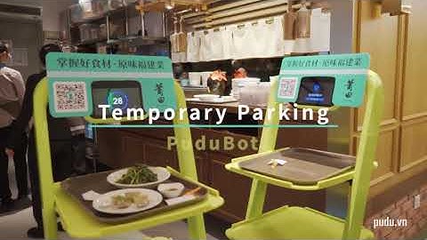Robot phục vụ nhà hàng quán ăn, dọn đồ, vận chuyển thay nhân viên | pudu.vn