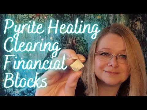 Pyrite Crystal Healing. Reiki For Clearing Financial Blockages. Asmr .