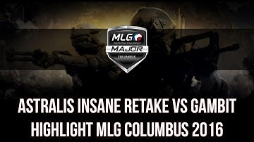 Astralis insane retake vs Gambit Highlight @ MLG Columbus 2016