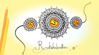 How to draw Mandala Art for beginners | Rakhi Mandala | Step by step |