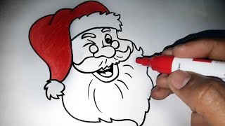 draw easy santa christmas beginners merry claus way very