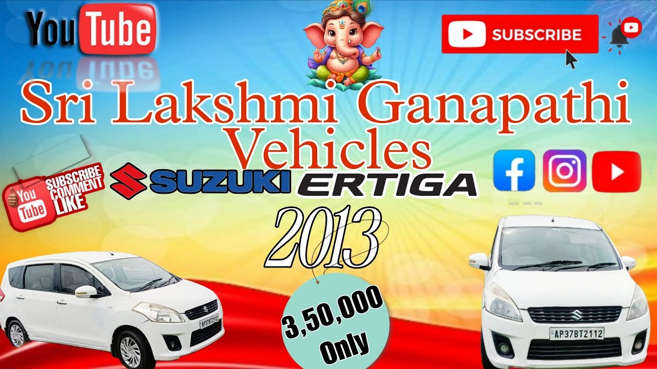 2013 Maruti Suzuki Ertiga for Sale|Only ₹3,50,000 |Sri Lakshmi Ganapathi Vehicles