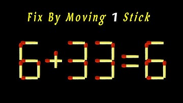 Can You Solve This Impossible Matchstick Puzzle? Fix The Equation by Moving 1 Stick. Smartest Puzzle
