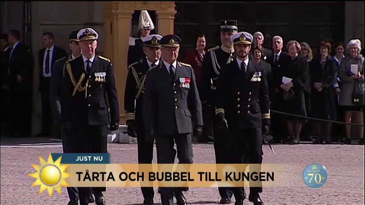 Kungen fyller 70 år - se när ceremonin börjar - Nyhetsmorgon (TV4)