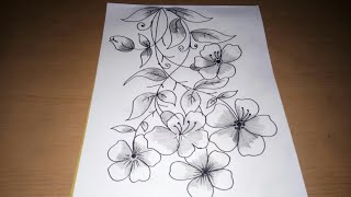 Sketsa  Bunga Cantik untuk Batik #1