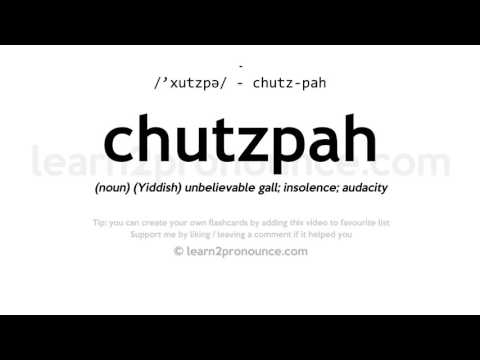 How to Pronounce Chutzpah? (CORRECTLY) 