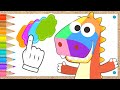 Aprende con Eddie 🦖🌈LOS COLORES🌈🦖 Compilación de los mejores Videos de Colorear 🎨🎨