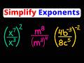 Simplify Algebraic Expressions | Use Several Exponent Rules | Eat Pi