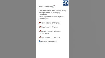 Senior QA Engineer | 5+ Years