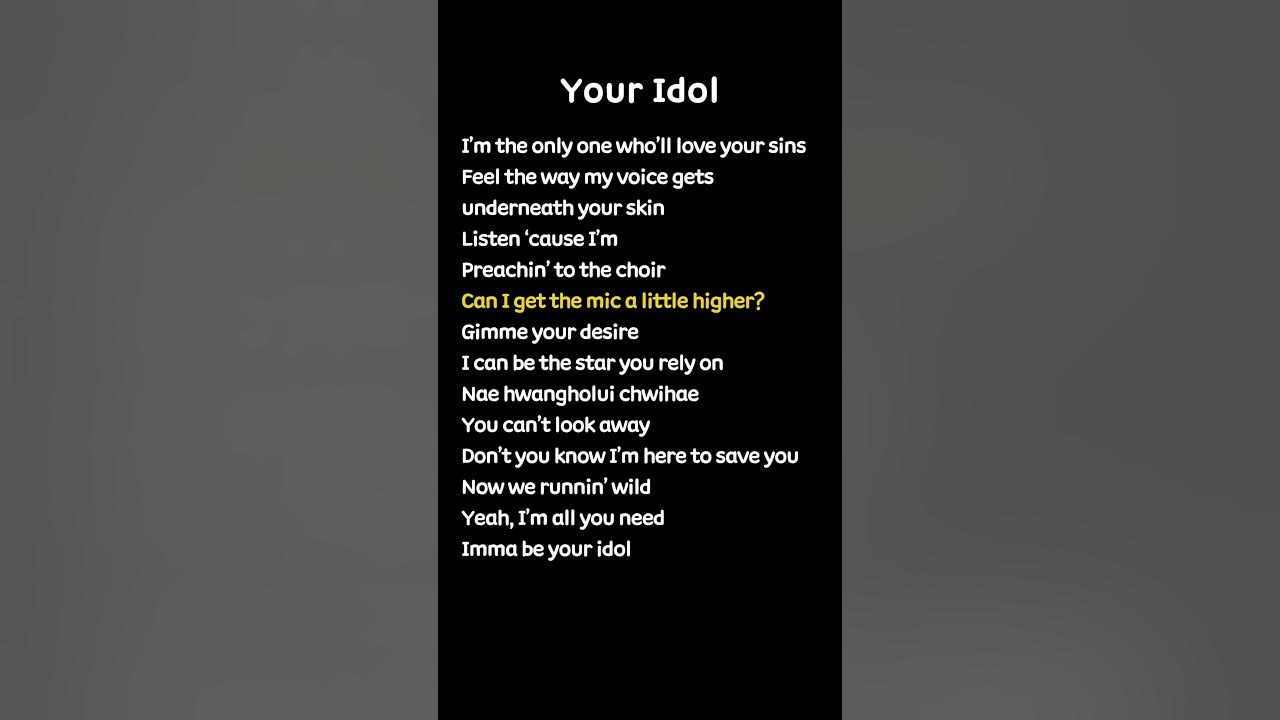 💛Saja Boys - Your Idol (Lyrics) KPop Demon Hunters