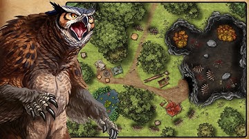 The Owlbear Encounter - Creating a DnD Forest Cave Battlemap
