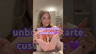 unbox my tarte custom kit!! 💜 #grwm #routine #fyp #makeup #haul