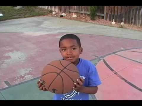 Amazing 4 year old basketball player can make baskets on10 FT. court with NBA size basketball!!! hqdefault