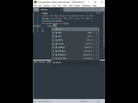 Find The Max Value From Given Array In Php #php #shortsvideo #shorts