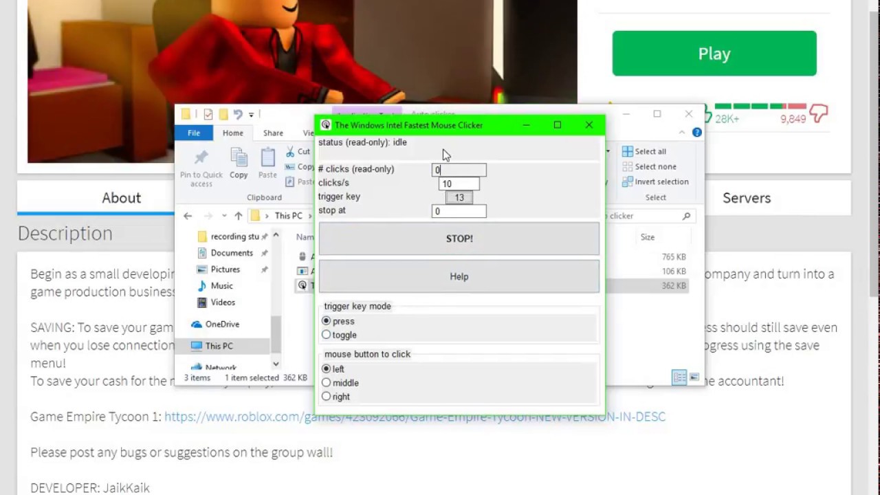 Autoclicker using F5 Autoclicker using F5